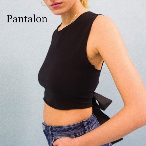 Criss Cross Drape Crop Female T-shirt