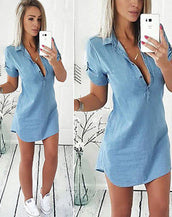 Slim Loose Denim Dress