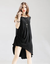 Loose O-Neck Sleeveless Dress