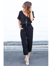 Pleated Waist Short Sleeve Women Playsuit