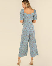 Daisy PrintWide Leg Jumpsuit