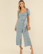 Daisy PrintWide Leg Jumpsuit