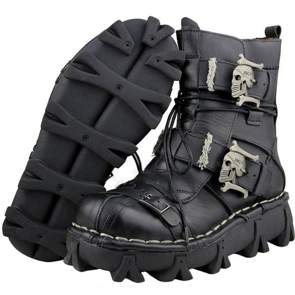 Cowhide Military Combat Men Boots