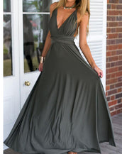 Multiway Wrap Convertible Women Long Dress